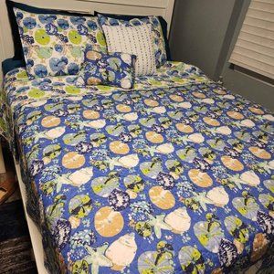 Nautical Coastal Bedding Set - King Size - REVERSIBLE
